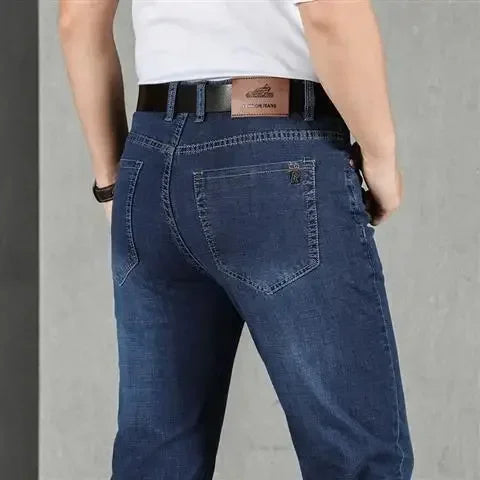 Jeans for Men Work Wear Male Cowboy Pants 2025 Fashion Trousers High Quality Original Classic Straight with Pockets New in Baggy