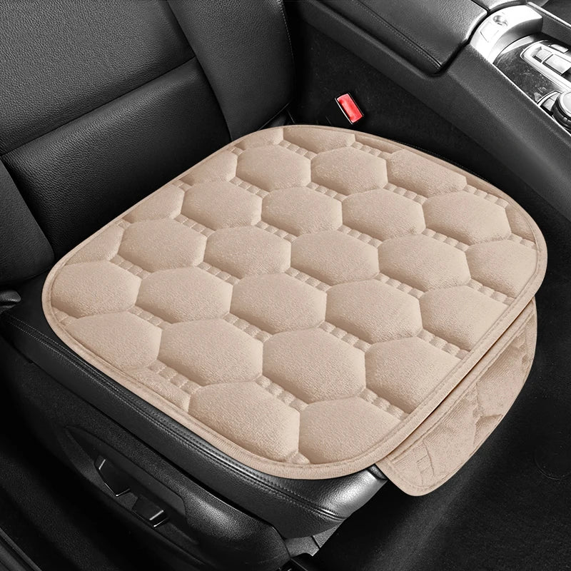 Winter Warm and Thick Velvet Car Seat Cushion Four Seasons Universal Single Seat Small Three piece Plush Warm Five Seat Anti sli