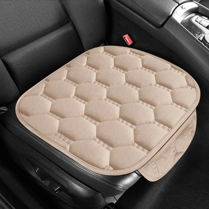 Winter Warm and Thick Velvet Car Seat Cushion Four Seasons Universal Single Seat Small Three piece Plush Warm Five Seat Anti sli
