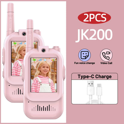 Lastest Video Walkie Talkies for Kids Upgrade JK300 JK200 Toddler Toys Indoor Camping Birthday Chirstmas Gifts for Kids Age 3-12