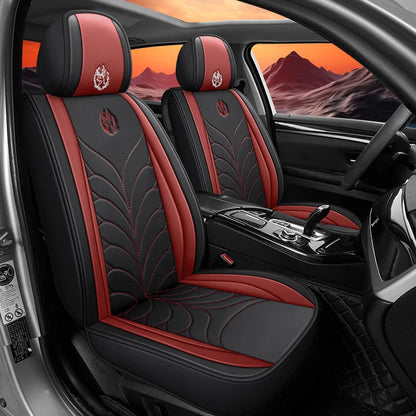 Five-seat universal car seat covers, available in multiple colors, durable and easy to install, suitable for most vehicles.