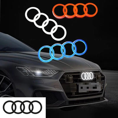 Car front grille 4D LED logo light front ring Sticker suitable for Audi A3 A4 A5 A6 A7 S3 S5 S6 S7 Q3 Q5 car supplies.