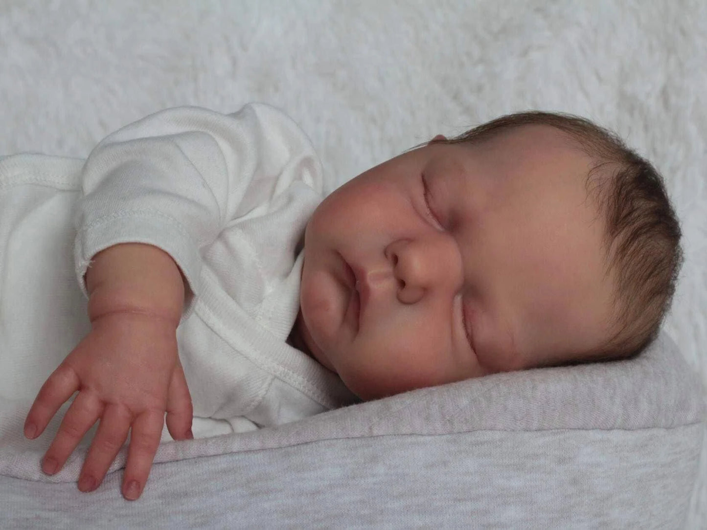 NPK 19inch Lifelike Reborn Doll Hand Root Hair Soft Body Marley Bebe Limited Edition Newborn Doll Collectible