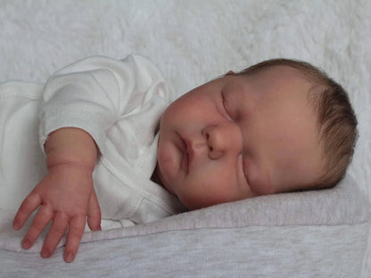 NPK 19inch Lifelike Reborn Doll Hand Root Hair Soft Body Marley Bebe Limited Edition Newborn Doll Collectible