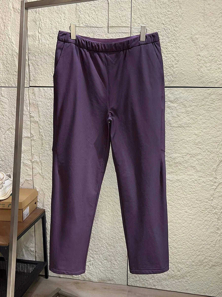 Unisex Outdoor Winter down Trousers 85 Goose down Filling Windproof Waterproof Warm Fashionable Straight Leg Long Pants