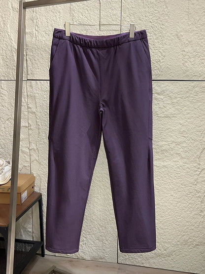 Unisex Outdoor Winter down Trousers 85 Goose down Filling Windproof Waterproof Warm Fashionable Straight Leg Long Pants