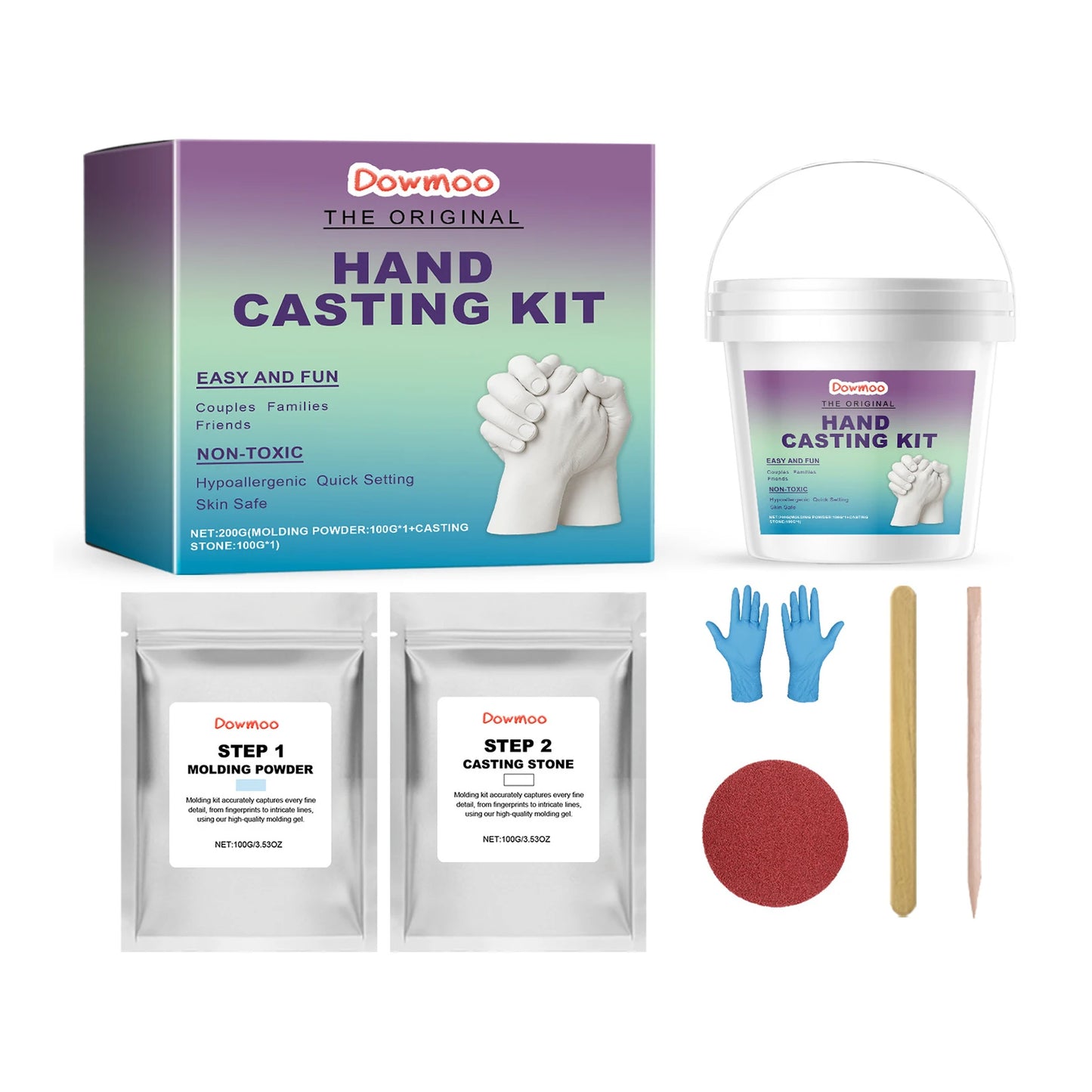 Hand Casting Kit Keepsake Fun Hand Mold Kit Plaster Hand Mold Casting Kit For Adult Child Anniversary Wedding Couples Present