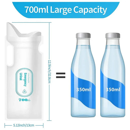 Emergency Car Urinal Disposable Urine Bag for Travel Emergencies and Traffic JamsMen's and Women's Portable Universal Model
