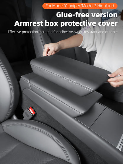 For Tesla Model Y Juniper Model 3 Highland  Armrest Box Protect Cover Soft Case Center Console Anti-Scratch 2026 Car Accessories