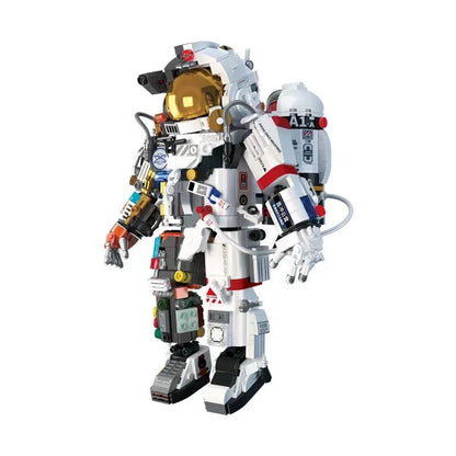 Space Warrior Astronaut Robot Luminous Building Block Set - DIY Exploration Toy for Boys And Children Birthday Gift