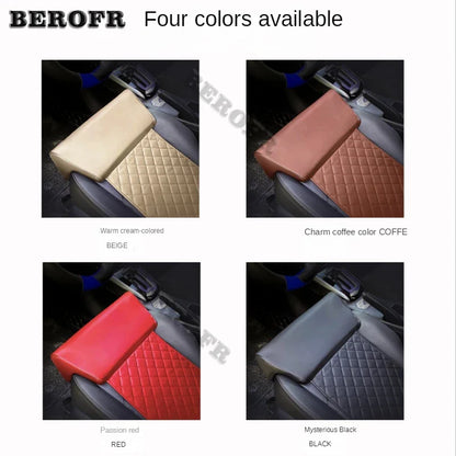 Leather Car Seat Extender Cushion Leg Support Pillow Memory Foam Knee Pad Long-Distance For Hyundai Driver Protector Mat