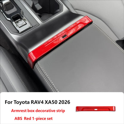 For Toyota RAV4 XA60 2026 ABS Red Gear Shift Cover Trim Central Control Strip Air Outlet Trim Interior Decoration Accessories