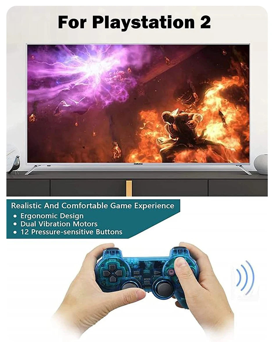 2.4G Wireless Controller Gamepad Dual Vibration Joystick for P2 Console PC Game Controle Joypad USB