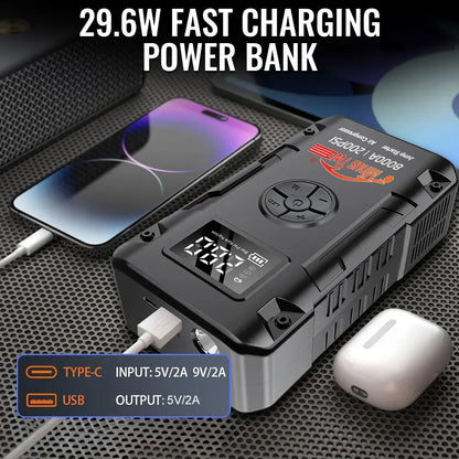 Wireless Peak Car Jump Starter, Portable Emergency Booster & Car Power Supply, All-in-One Backup Power for Vehicle SUV Truck