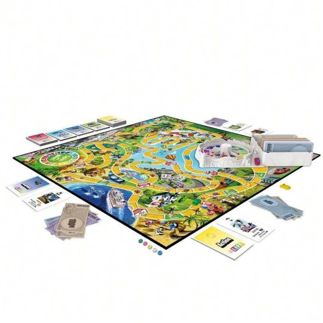 Life Simulation Board Game - Spin Wheel Party Game (2-4 Players) Board Game, Card Game, Ideal for Family Gatherings, Gift