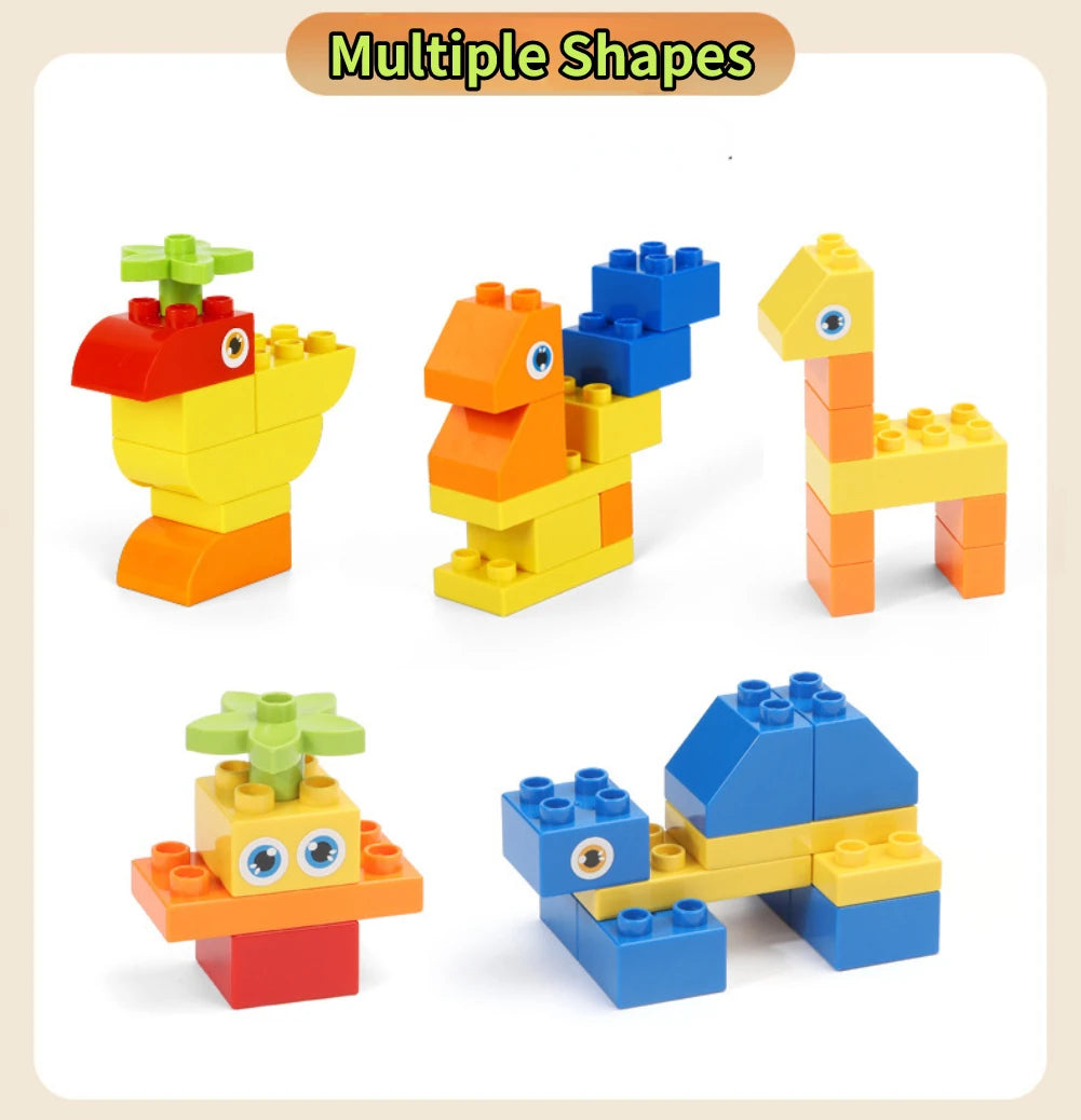 70/200pcs DIY Toys Large Partical Creative Building Block Basic Brick Educational Assembled Puzzle Fit Legoeds Gift for Kids