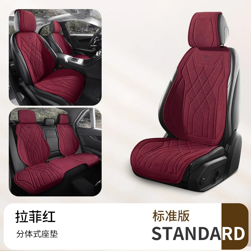 Perforated Suede Seat Cover Universal Four Seasons Cars Seats Covers Breathable Seat Non-slip Luxury Car Rams Latex Seat Cover