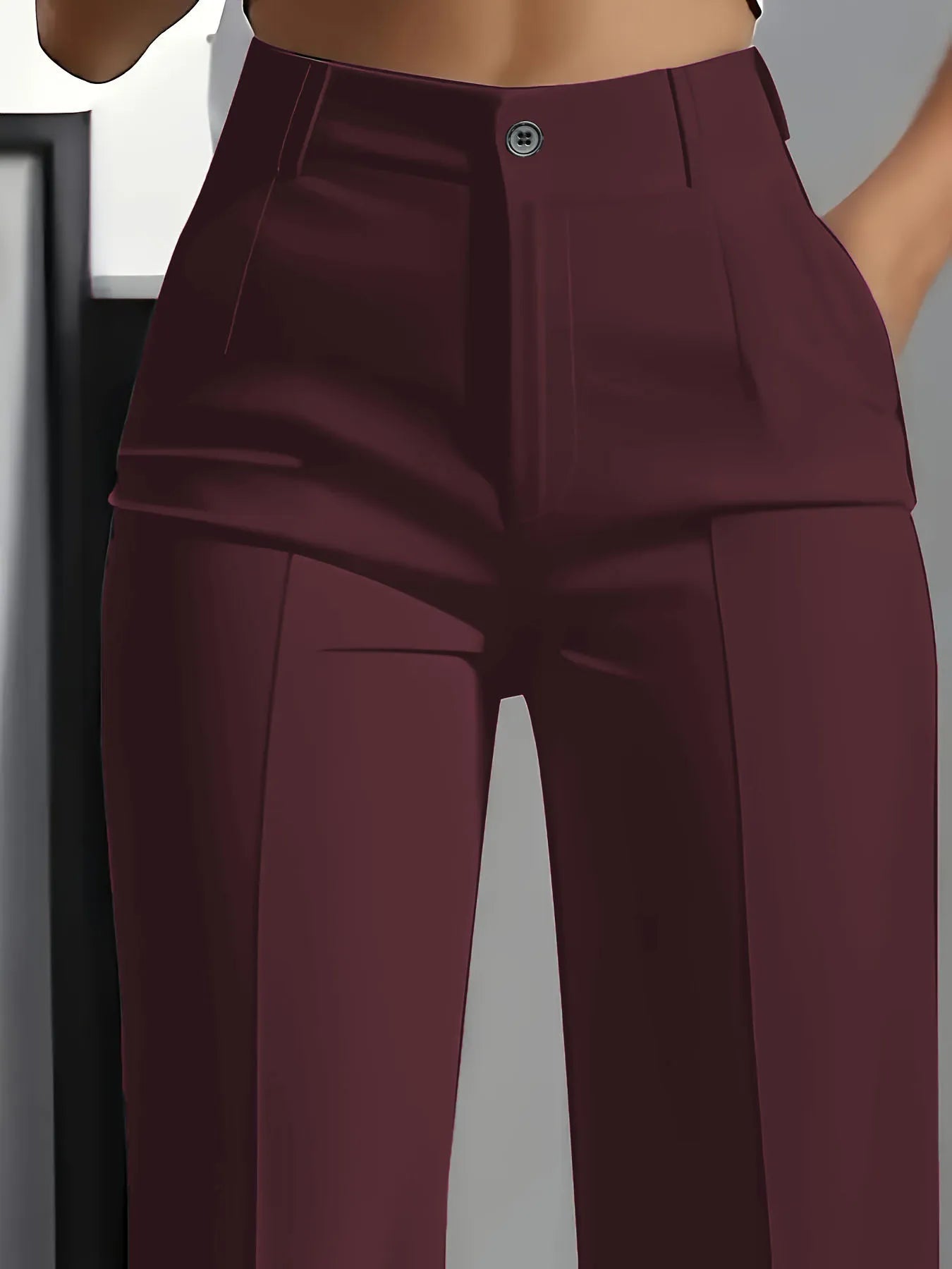 New 2025 Women's High-Waisted Draped Straight-Cut Suit Pants Simple European American Cross-Border Fashion for Women
