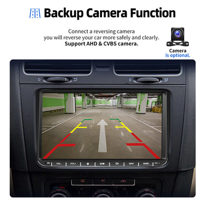 9" Android 15 4+64Gb for Vw Golf Mk5 Mk6 Passat Polo Touran Tiguan Caddy Car Stereo Radio Wifi Carplay Gps Navi Fm Bt+Dvr&Ahd
