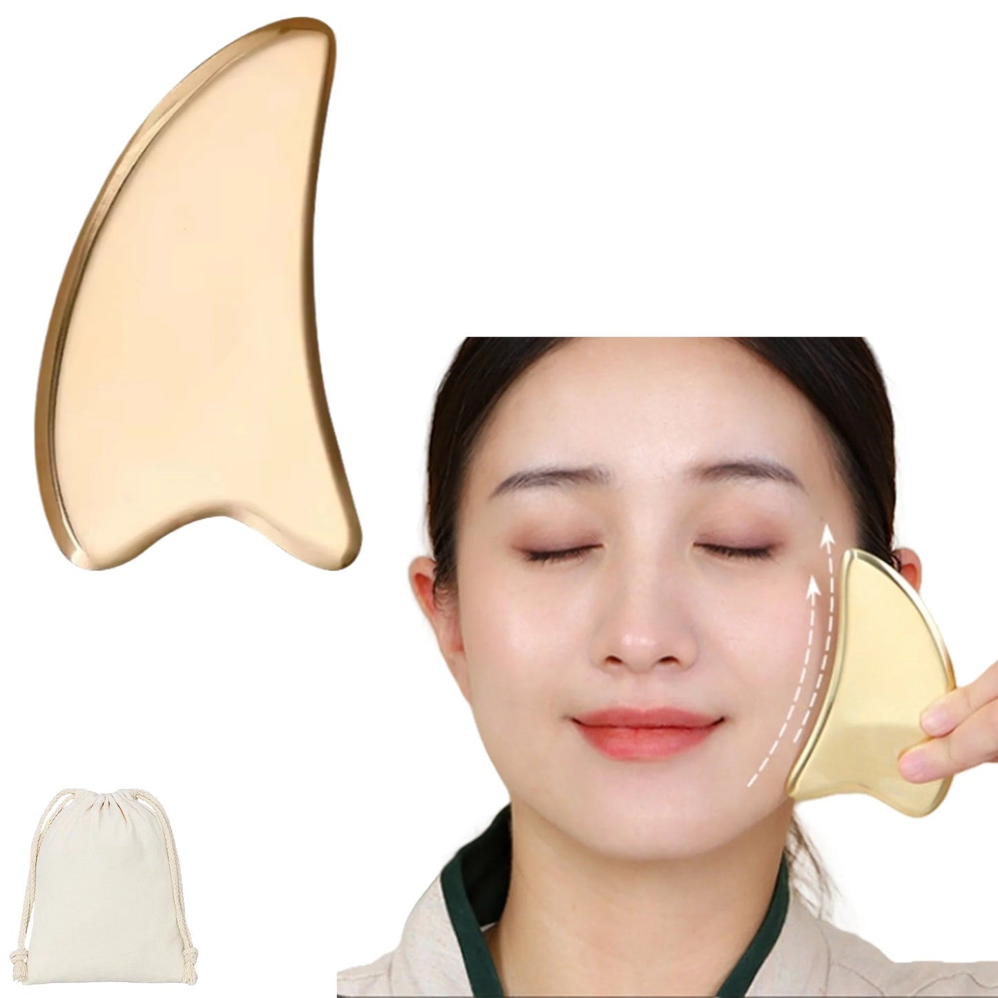 Free custom logo Guasha Massage Face Massag Gua Sha Imitation copper Board Acupoint Eye Care SPA Massager Tool massage tools