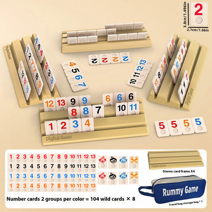 112pcs Cards, Deluxe Portable Travel Game Set - Classic Block Cards, Mini Mahjong, Fun Tabletop Game, Suitable for 2-4 Players