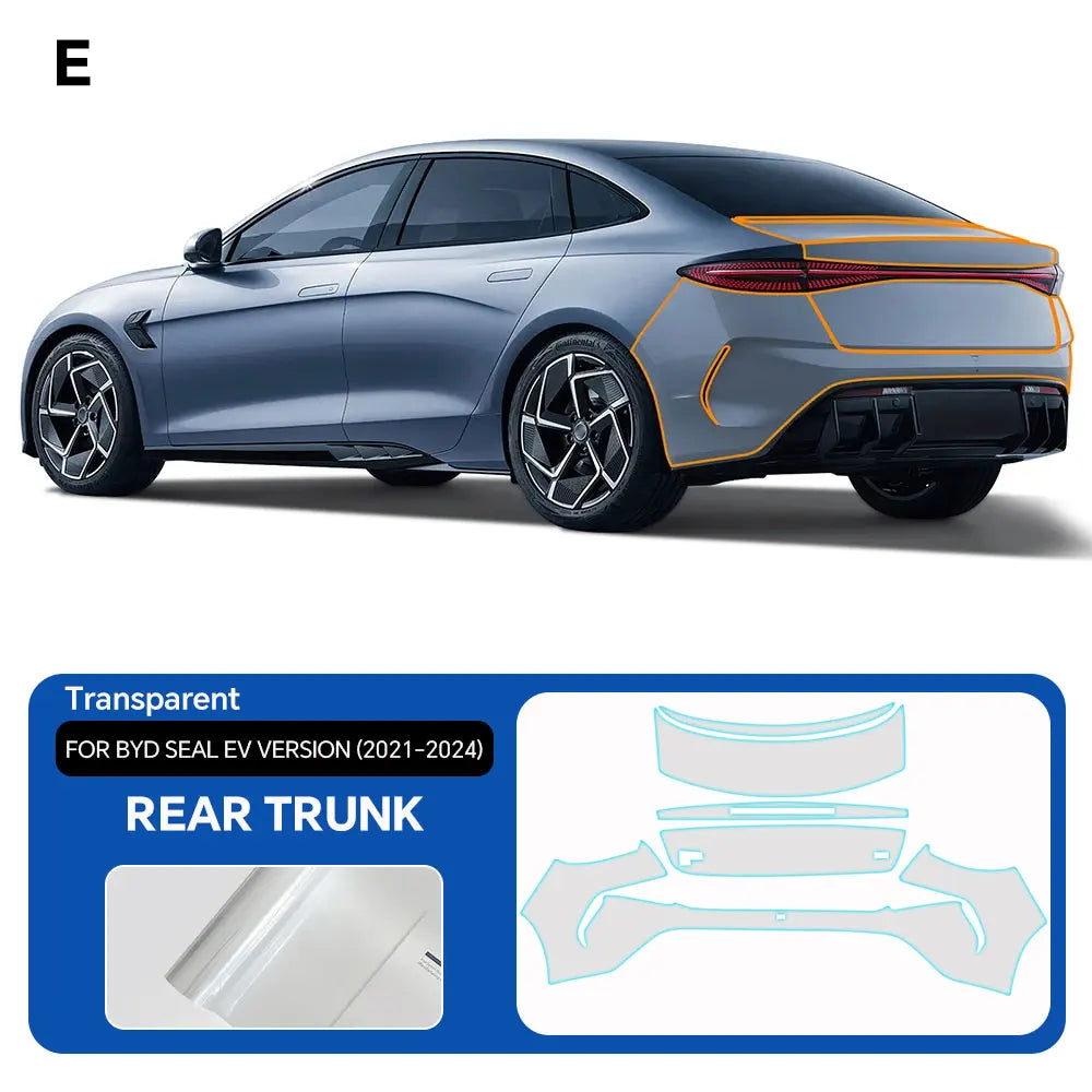 For BYD Seal EV Version 2021-2024 PPF Car Film 9Mil Pre-Cut Paint Protection Film TPU Invisible Anti-scratch Vinyl Wrap Film