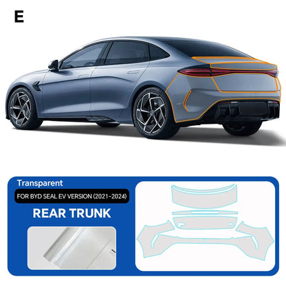 For BYD Seal EV Version 2021-2024 PPF Car Film 9Mil Pre-Cut Paint Protection Film TPU Invisible Anti-scratch Vinyl Wrap Film