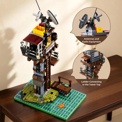 739PCS Watchtower Building Blocks Toy Kit, Creative Toy Ornament, Educational Model Assembly Toy, Kids Birthday Toy Gift