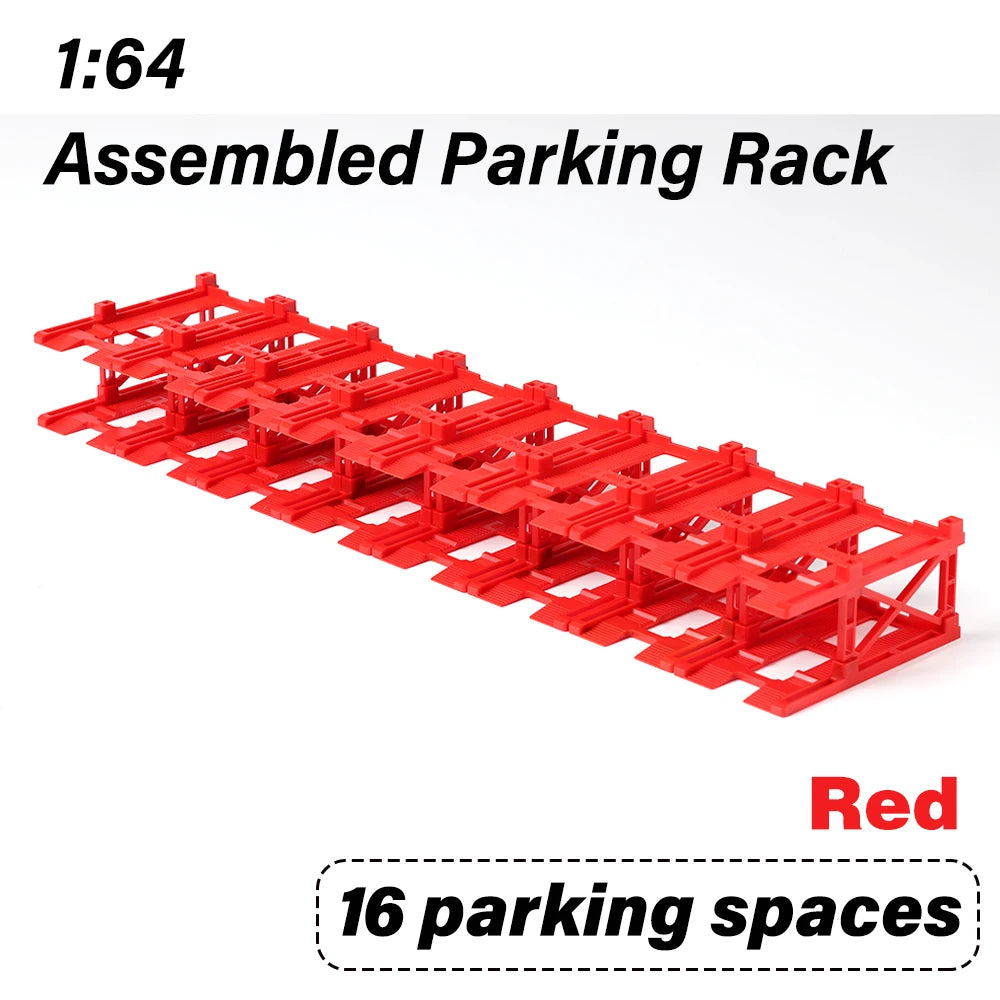 KicarMod 1/64 Diecast Model Car Manual Assembly of 3D Parking Building Multi-Layer Structure with Free Combination Display Car