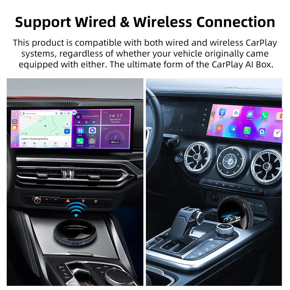 LEXXSON Ai Box 4+64GB Wireless Carplay Adapter Android 13 Netflix Youtube IPTV Video Box For Cars With Wireless or Wired Carplay