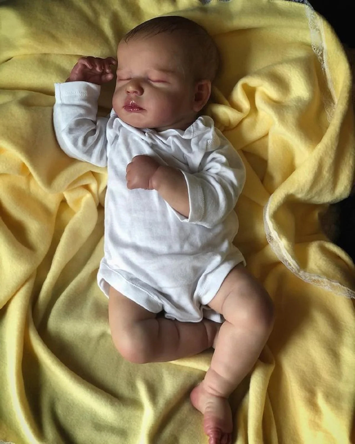 50CM/20inch Reborn Baby Doll LouLou Mixed Silicone Vinyl Finished 3D Painted Skin Veins Art Collection Doll Gift For Girls