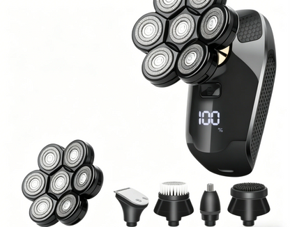 Men's Electric Shaver Multifunctional Bald Head Shaver Rechargeable Beard Razor Portable Shaving Machine for Men Daily Grooming