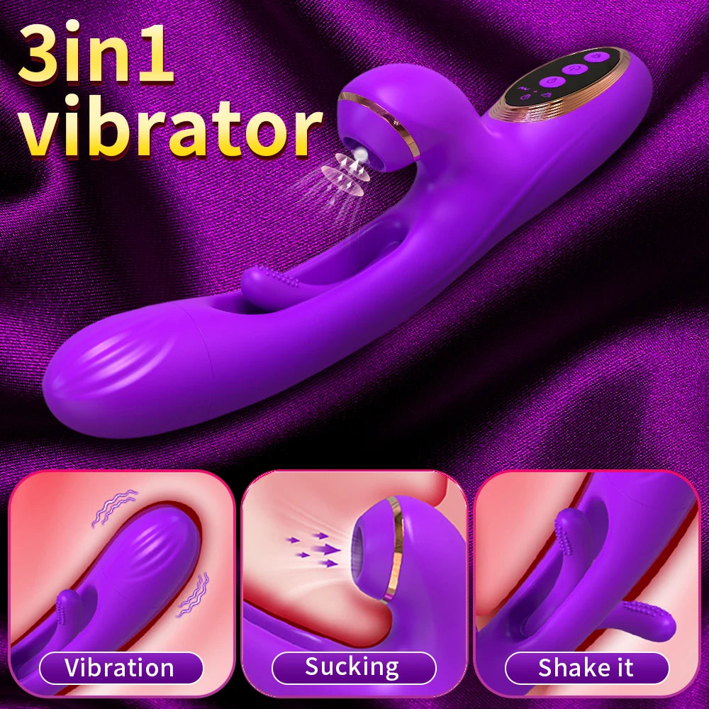 Sucking Flapping Vibrator for Women Clitoris G Spot Stimulator Dildo Tapping Vagina Massager Vibrating Adult Female Sex Toys