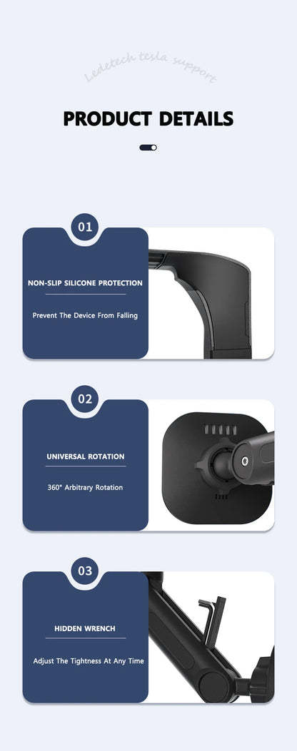 VASTZ Adjustable Wireless Charger Mobile Phone Mount Central Control Screen Magnetic Car Cell Phone Holder For Tesla Model 3 Y
