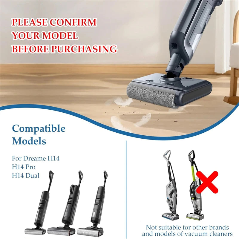 Compatible con Dreame H14 Pro / H14 Dual / H14 / H20 Pro Plus / H20 Ultra / H30 Ultra Piezas de Repuesto para Aspiradora Cepillo