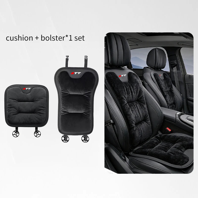 Car Seat CushionFor Audi TT Warm Flannel Thick Plush Universal Rear Seat Backrest Protector Cover