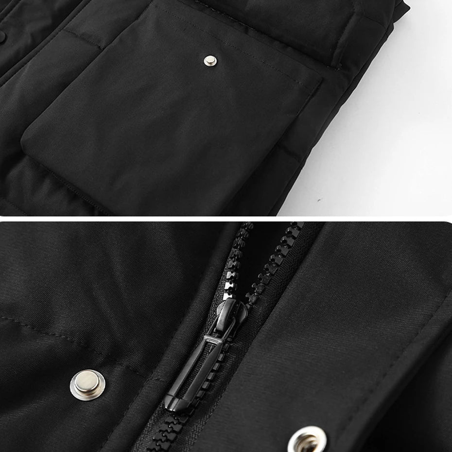 Winter Thick Vest Men 10XL 11XL Plus Size Vests Winter Padded Vests Male Fashion Casual Solid Color Sleeveless Jacket Big Size
