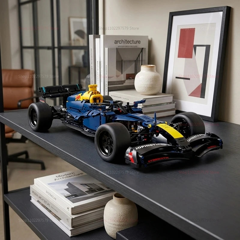 Speed Racing Car Building Blocks Set 1:10 Scale DIY Model Kit for Kids and Adults Collectible Race Car Toys 1200pcs Gift Display
