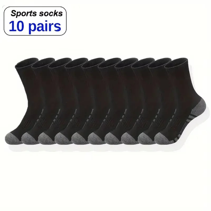 Men's 10/30 Pairs Running Socks Set Soft Comfortable Summer Sweat Wicking Breathable Sports Socks for Basketball And Active Life