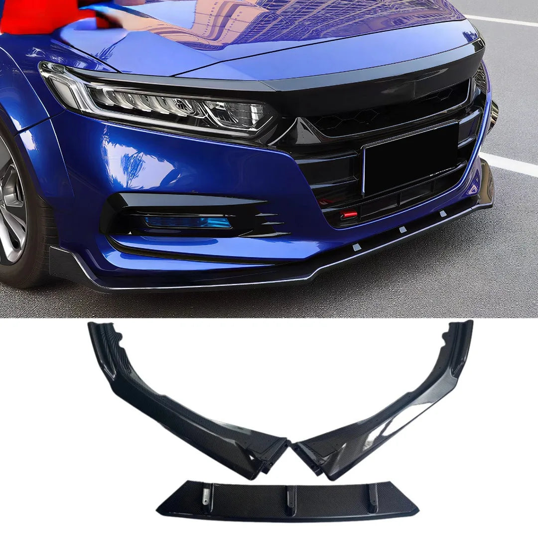 Front Bumper Protector Lip Chin Splitter For Honda Accord 10th Sedan 2017-2022 ABS Car Exterior Parts Tuning Styling Accessories