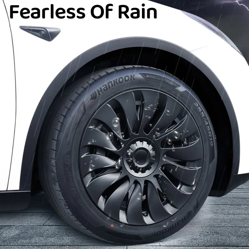 4PCS 19 Inch Hub Cap for Tesla Model Y 2024  Performance Replacement Wheel Hubcap Right&Left Wheel Cap Full Rim Cover Accessorie