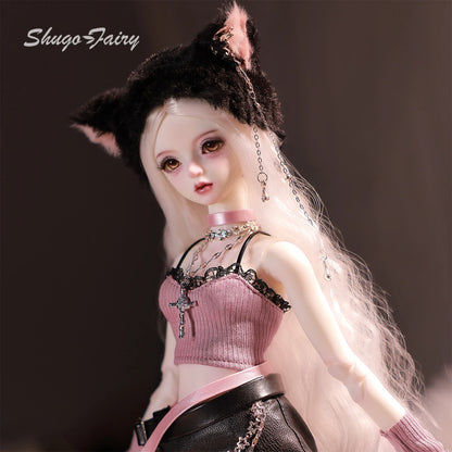 Celia N Y2K Baddie 1/4 BJD Doll Fullset Pastel Punk Style Pink Cyber Accessories Sweet Honey  ShugaFairy Collectible Figure