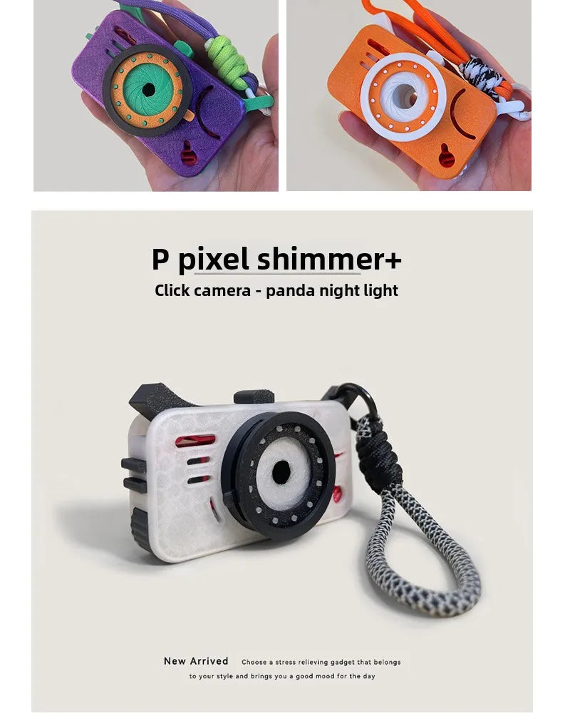 10-in-1 Click Decompression Toy – Push Button EDC Fidget Cube, ADHD Sensory Stress Relief Desk Toy & Backpack Keychain Pendant,