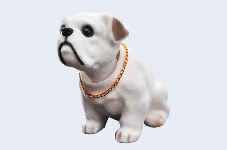 Nodding Dog Moving Head Husky Resin Imitation Dog Toy Dashboard Decoration Cute Auto Parts Car Accessories Funny Ornaments