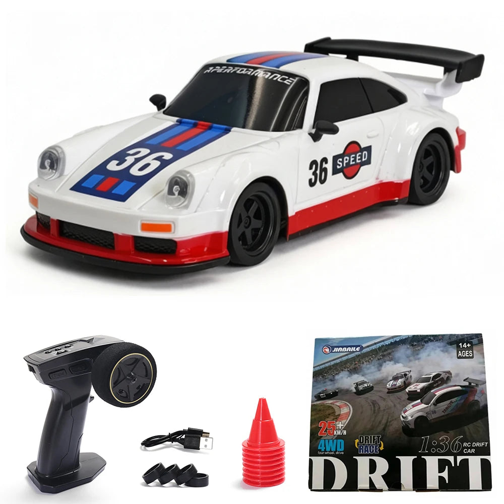 JBL 1/36 RC Drift Car 2.4G High Speed Remote Control Vehicle with Gyroscope 4WD Mini Electric Racing Car Desktop Toys
