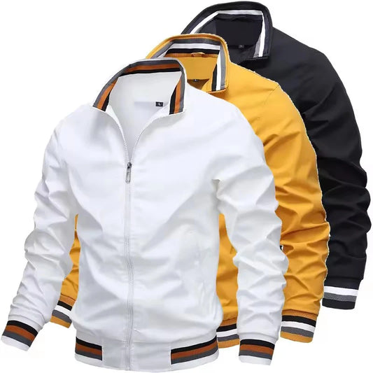 2026Men's button-down casual zip-up jacket - Outdoor sport coat - Men's windproof jacket - Waterproof bomber jacket