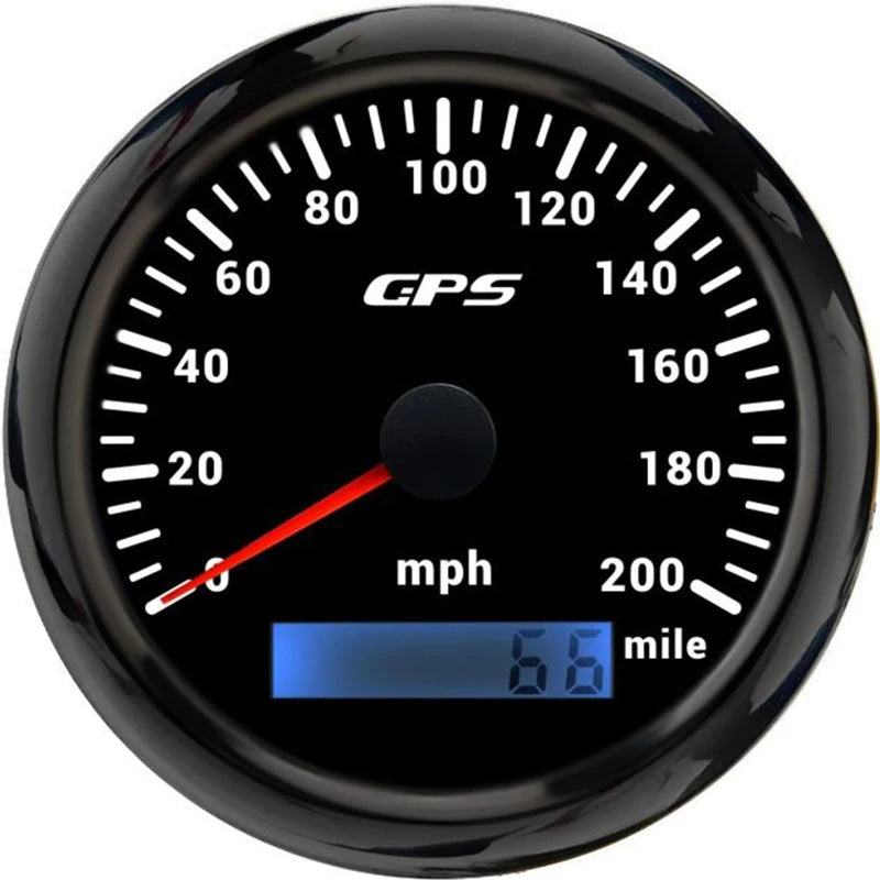 ELING Car Motorcycle Trucks Boats 85mm GPS Speedometer 30K 0-120KM/H 0-80M 200M Speed Gauge with 7 Colors Backlight 12V 24V