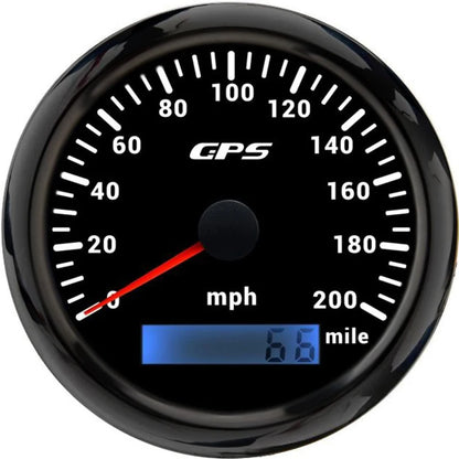 ELING Car Motorcycle Trucks Boats 85mm GPS Speedometer 30K 0-120KM/H 0-80M 200M Speed Gauge with 7 Colors Backlight 12V 24V