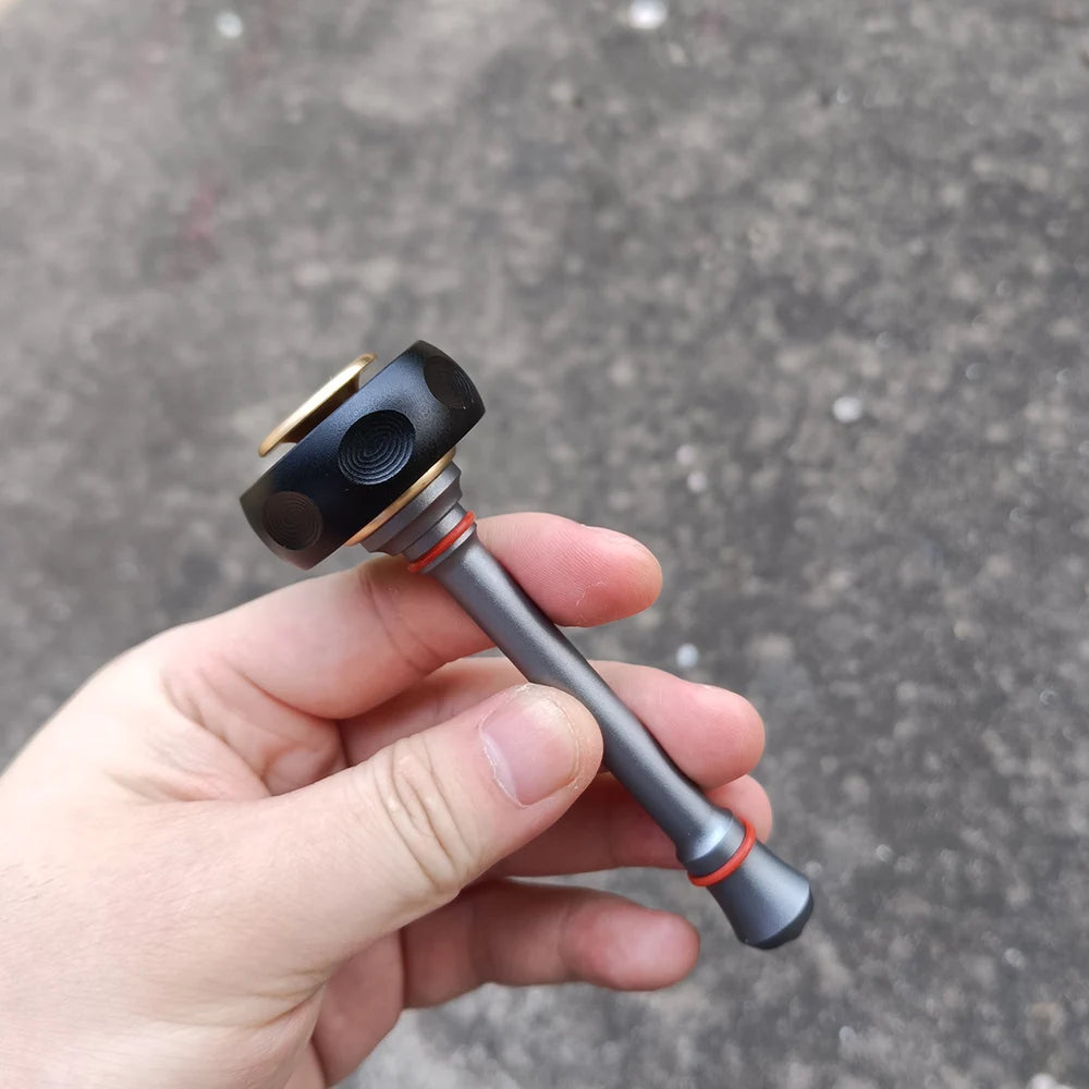 EDC Fidget Spinner Wand, Ratchet Windmill Spinning Top, Adult Stress Relief Toy, Magnetic Metal