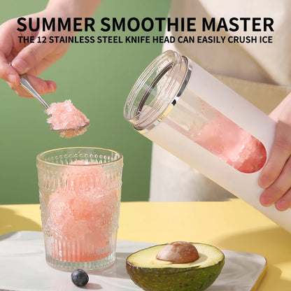 Portable juicer, multifunctional blender, USB charging juice maker, suitable for making smoothies, milkshakes, and fruit juices